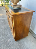Beautiful vintage Buffet or credenza with lines divided drawer, on wheels / 37.5” long, 18” deep, 32” tall / $200