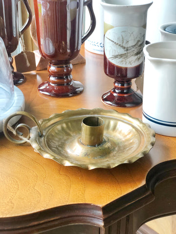 Vintage Gregorian copper candel holder
