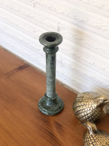 Single Green Mid Century Candle Holder